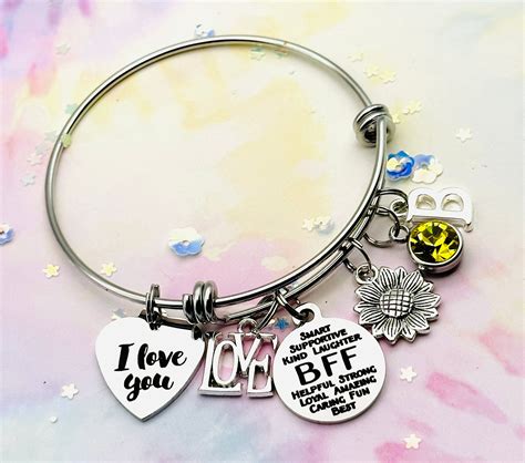 Best Friend Gift Birthday For Best Friend Best Friend Charm Bracelet