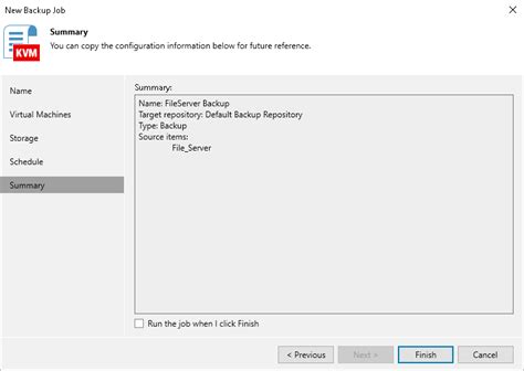 Step 6 Finish Working With Wizard Veeam Backup For Oracle Linux