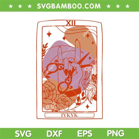IYKYK Lesbian Sapphic Tarot Card SVG PNG