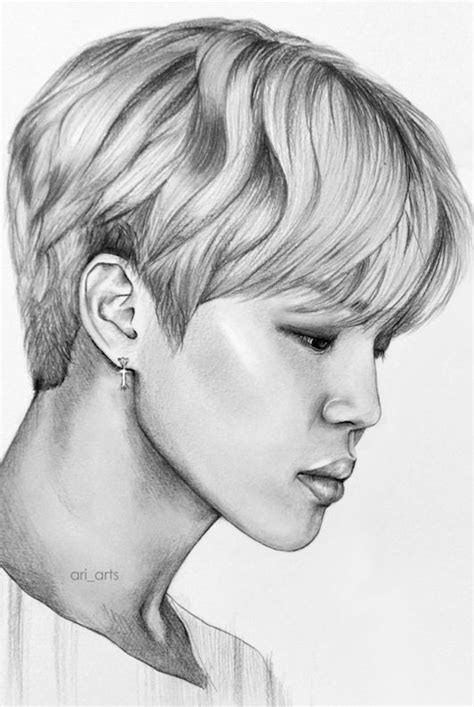 Bts Jimin Sketch Drawing Easy Beginner Imagesee