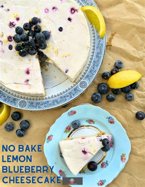 No Bake Lemon Blueberry Cheesecake Lovefoodies