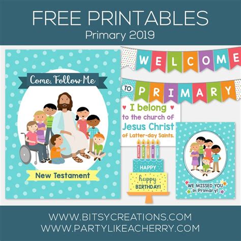 Come Follow Me New Testament Free Primary 2019 Printables With