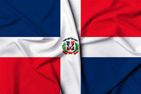 La hermosa textura de fondo de la bandera de la República Dominicana ...