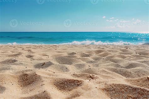 Ai Generated Beach Sand With Ocean Landscape Professional Photography