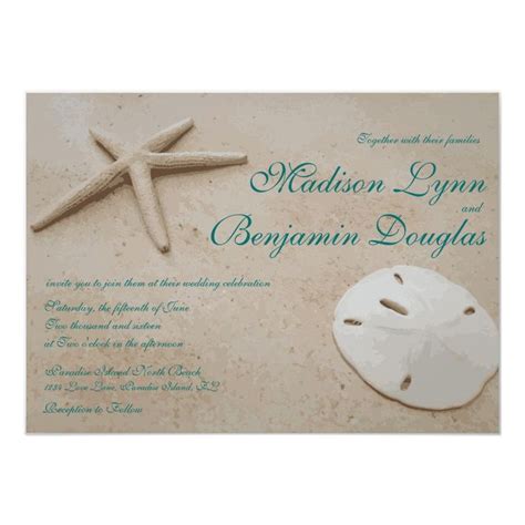 Starfish Beach Destination Wedding Invitations Zazzle Destination