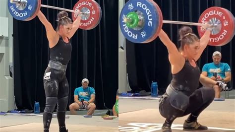 Weightlifter Mattie Rogers 76kg Breaks All Three American Records At