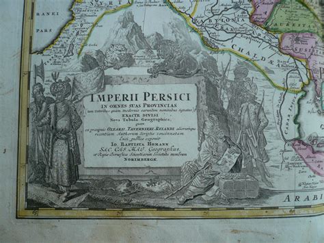 Imperii Persici Map Homann Anno Contemporary Coloured Coppermap