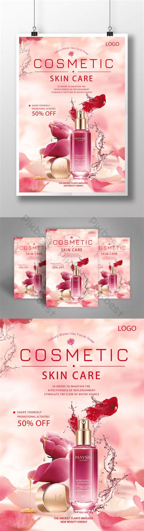 Pink Cosmetics Poster Design Psd Free Download Pikbest