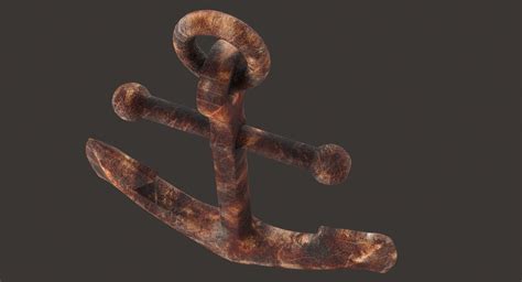 Old Fashioned Rusty Anchor 3d Model 29 Fbx Obj Max Free3d