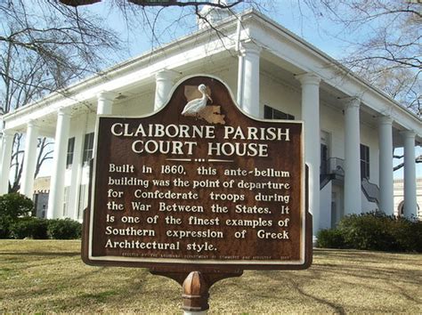 Claiborne Parish Court House Historical Marker Homer Loui J