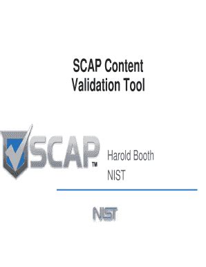 Fillable Online Scap Nist Scap Content Validation Tool The Security