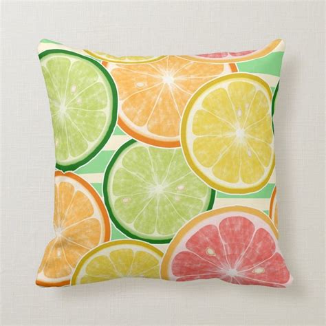 Citrus Fruits Cushion Size Throw Pillow 16 X 16 Gender Unisex Age