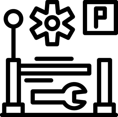 Parking Maintenance Line Icon Vector Art At Vecteezy