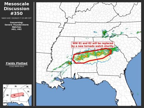 Mesoscale Discussion 350 — Tornado Watch Upcoming In Central Alabama The Alabama Weather Blog