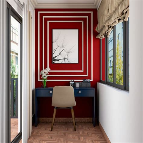 Bright Red Accent Wall Paint Design Livspace