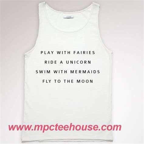 Play With Fairies Ride A Unicorn Unisex Tank Top Mpcteehouse