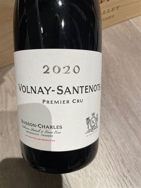 2020 Buisson Charles Volnay 1er Cru Santenots France Burgundy Côte