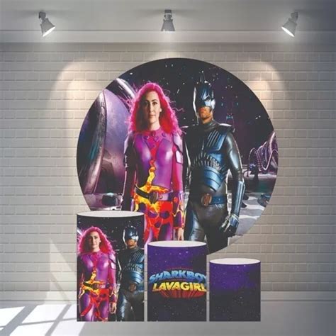 Painel Lona 1 50 Capas De Cilindro Sharkboy E Lavagirl Parcelamento