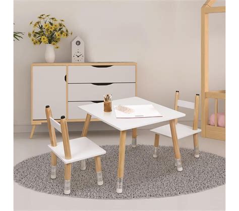 Table Et Chaises Enfant Crayon Cm Blanc Petit Meuble Enfant But