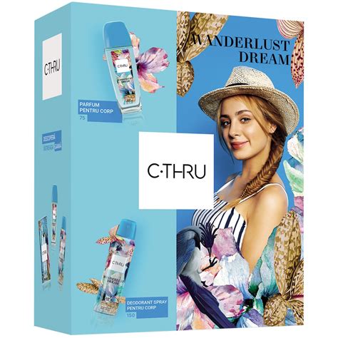 Set Cadou C THRU Wanderlust Dream Femei Spray Parfumat De Corp 75 Ml