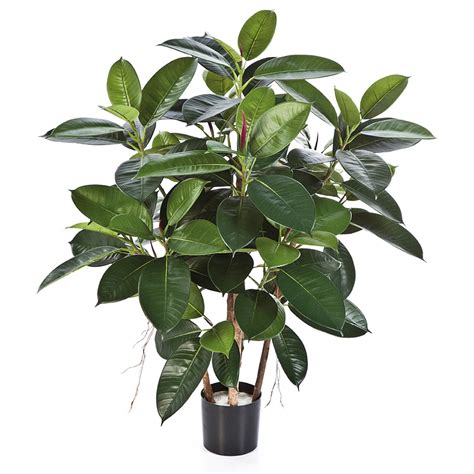 Fleur Ami Ficus Elastica Verde Albero Di Gomma Pianta Artificiale