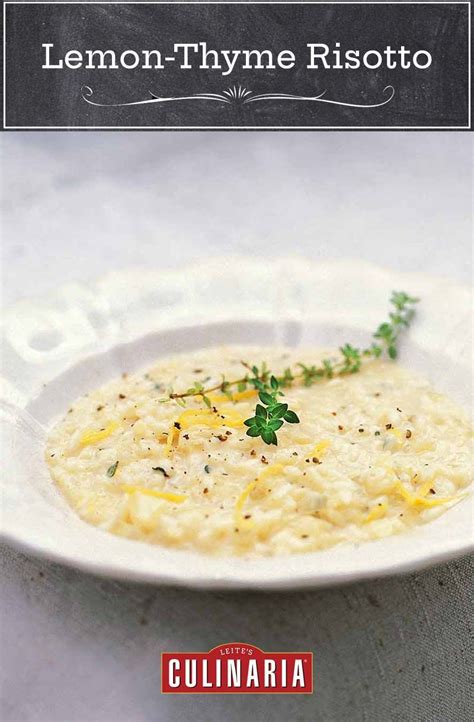 Lemon And Thyme Risotto Lemon Risotto Recipes Thyme Recipes Risotto