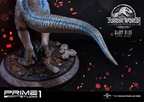 Baby Blue Life Size Statue Jurassic World Fallen Kingdom Cm