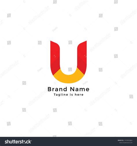 Letter U Vector Logo Design Red Stock Vector (Royalty Free) 1747892864 ...