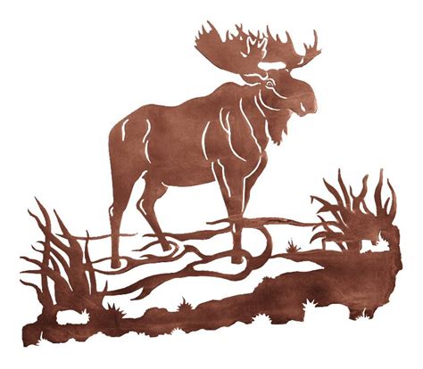 30" Moose Metal Wall Art - Wildlife Wall Decor