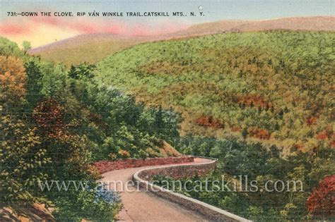 American Catskills Vintage Catskills Postcards Down The Clove Rip