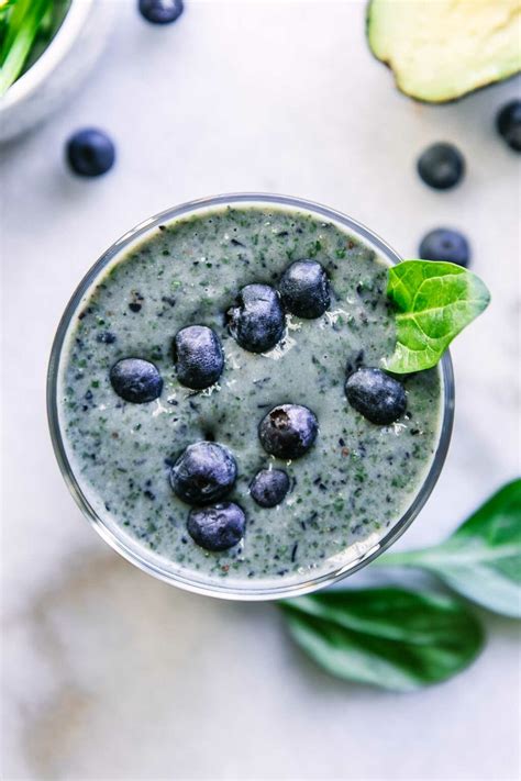 Blueberry Spinach Smoothie Creamy Dairy Free Only 5 Minutes