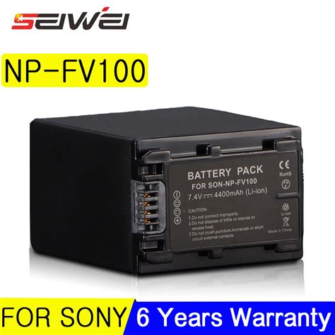 4400mah Np Fv100 Np Fv100 Npfv100 Digital Li Ion Battery For Sony Dcr