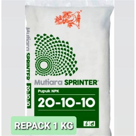 Jual Pupuk NPK Mutiara Sprinter 20 10 10 1kg Kemasan REPACK Shopee