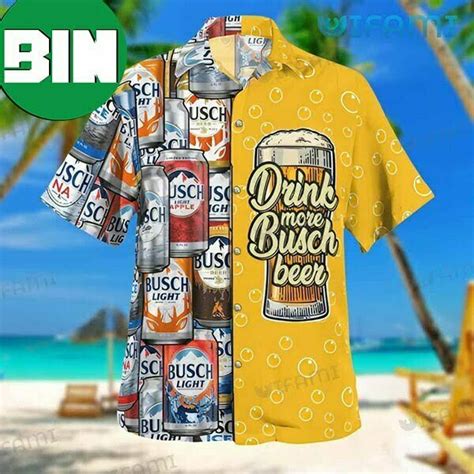 Busch Light Drink More Busch Beer Summer 2023 Hawaiian Shirt Binteez