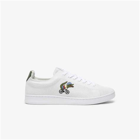 Lacoste Mens Sneakers On Sale X Netflix Sex Education Carnaby Piquee Sneakers White Green