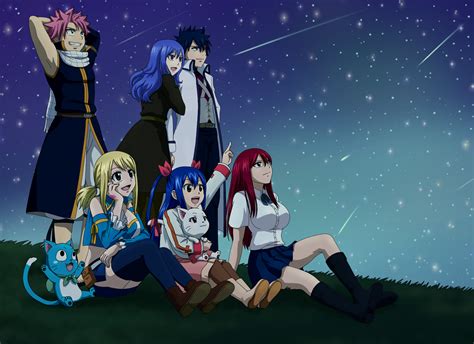 Fairy Tail Hd Wallpaper Starry Night Adventure