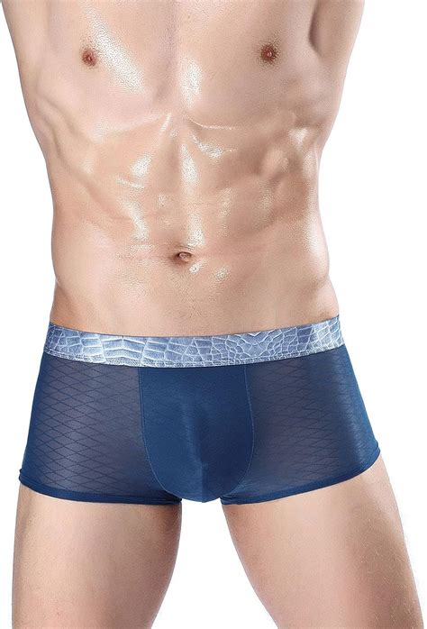 Atmungsaktive Mesh Herren Boxershorts Sexy Transparente Silk Unterhose