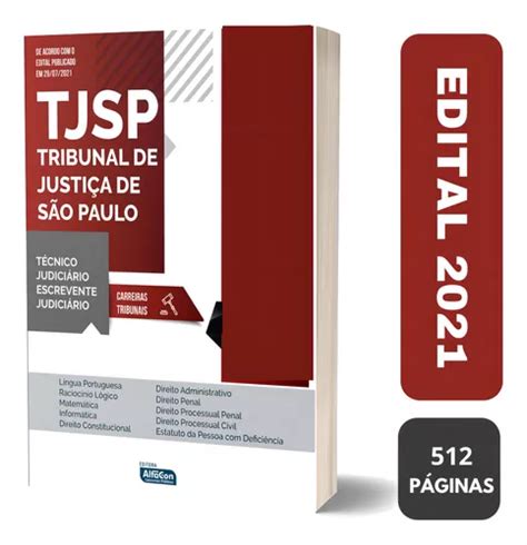 Apostila Tj Sp Escrevente Técnico Judiciário 2021 Alfacon MercadoLivre