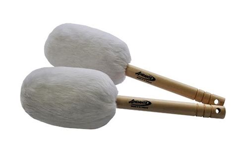 Andante Bass Drum Sticks with White Heads - The Marching Band Shop