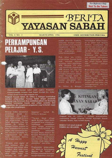 Berita Yayasan Sabah Vol8 No2 Mac April 1986 By Yayasan Sabah