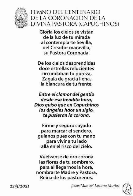 Estreno del Himno del Centenario de la Coronación de la Divina Pastora