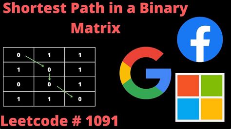 Shortest Path In A Binary Matrix Leetcode Python Bfs Solution