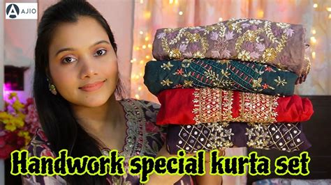 Handwork Special Partywear Kurt Set Haul From AjioAjio Partywear