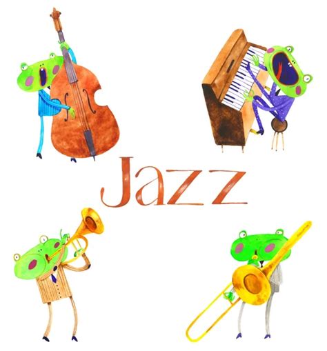 Watercolor Frog Jazz Band Stock Photo By ©shat88 117379682