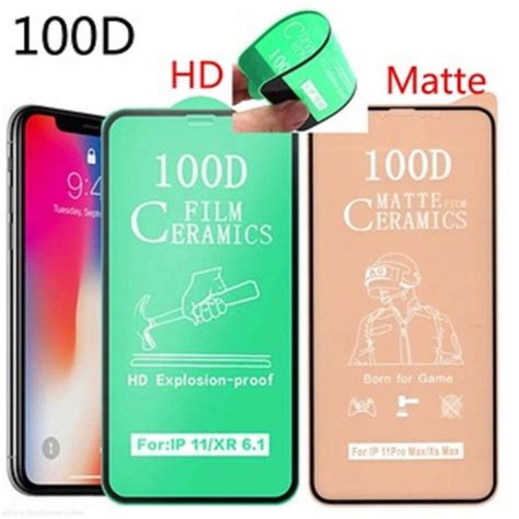 100d Ceramic Hdmatte Tempered Glass Screen Protector For Iphone 6 6p 7