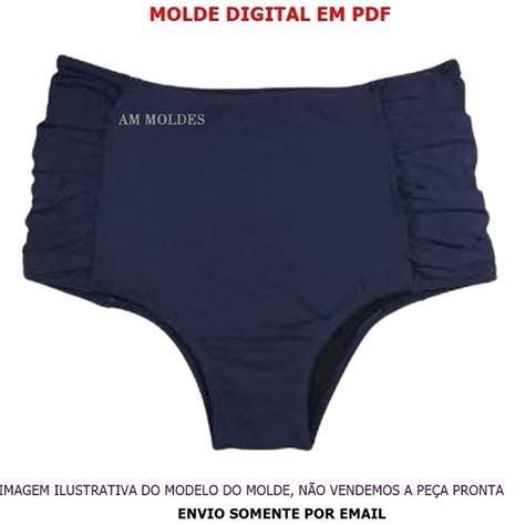 Molde Calcinha Biquini Hot Pants Cós Drapeado Elo7