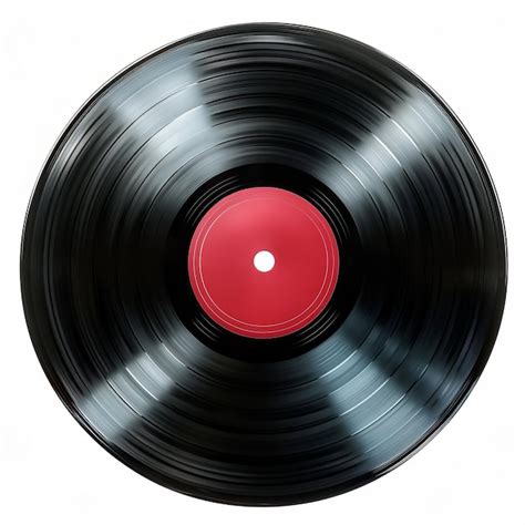 Glorious Vinyl Record Isolated On White Background Premium Ai