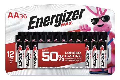 Energizer MAX AA Batteries 36-Pack for $18 - E91SBP36H