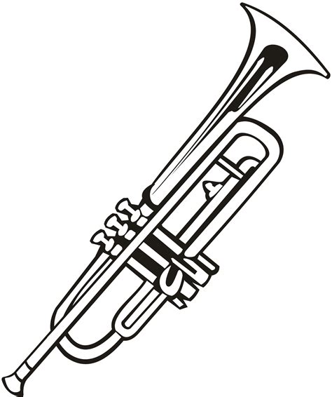Trumpet Coloring Page Colouringpages