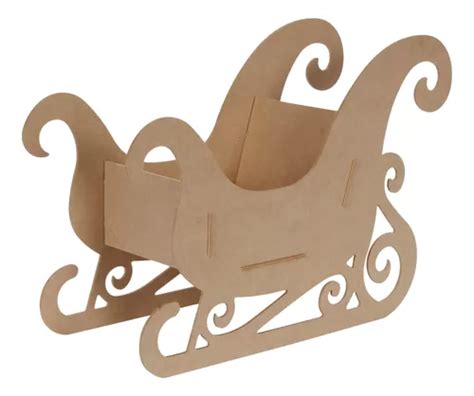 Trineo Santa Claus Mdf Decoracion Navideña 25x36cm Mylin 1pz MercadoLibre